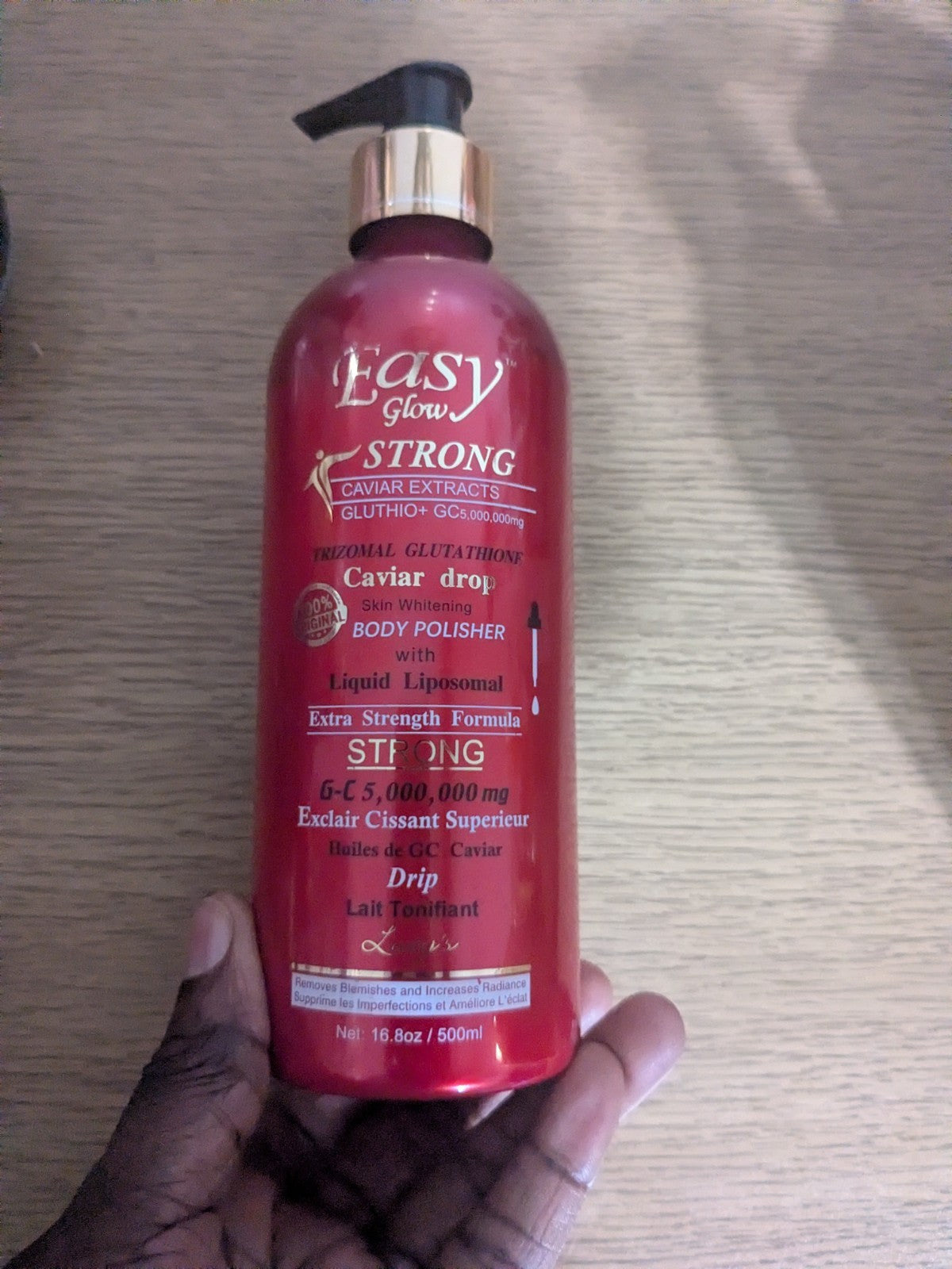 Caviar Drop Body Polisher Lotion 500ml with Glutathione & Caviar Extracts