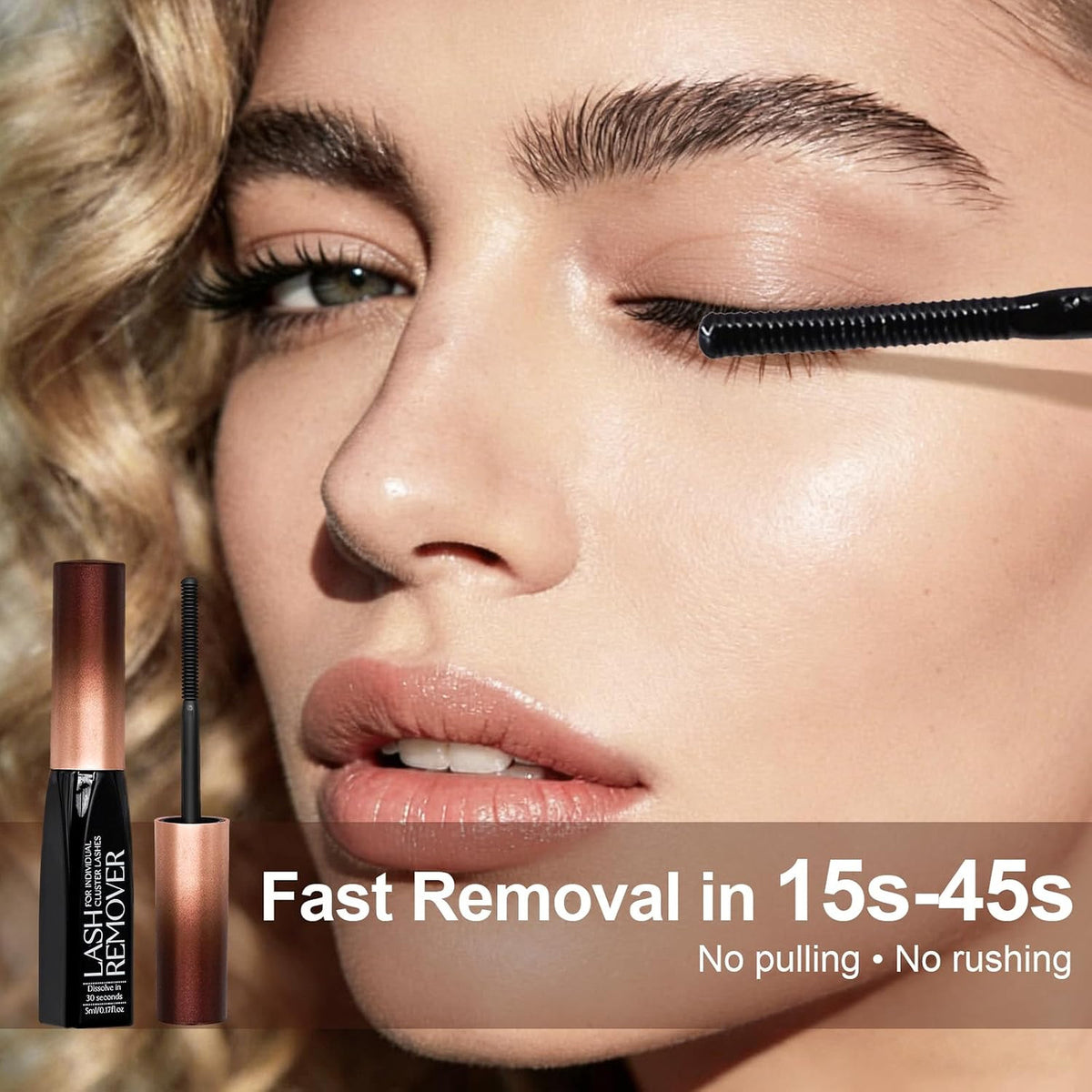 Eyelash Glue Remover for Strip and Cluster Lashes - Gentle, Easy to Use