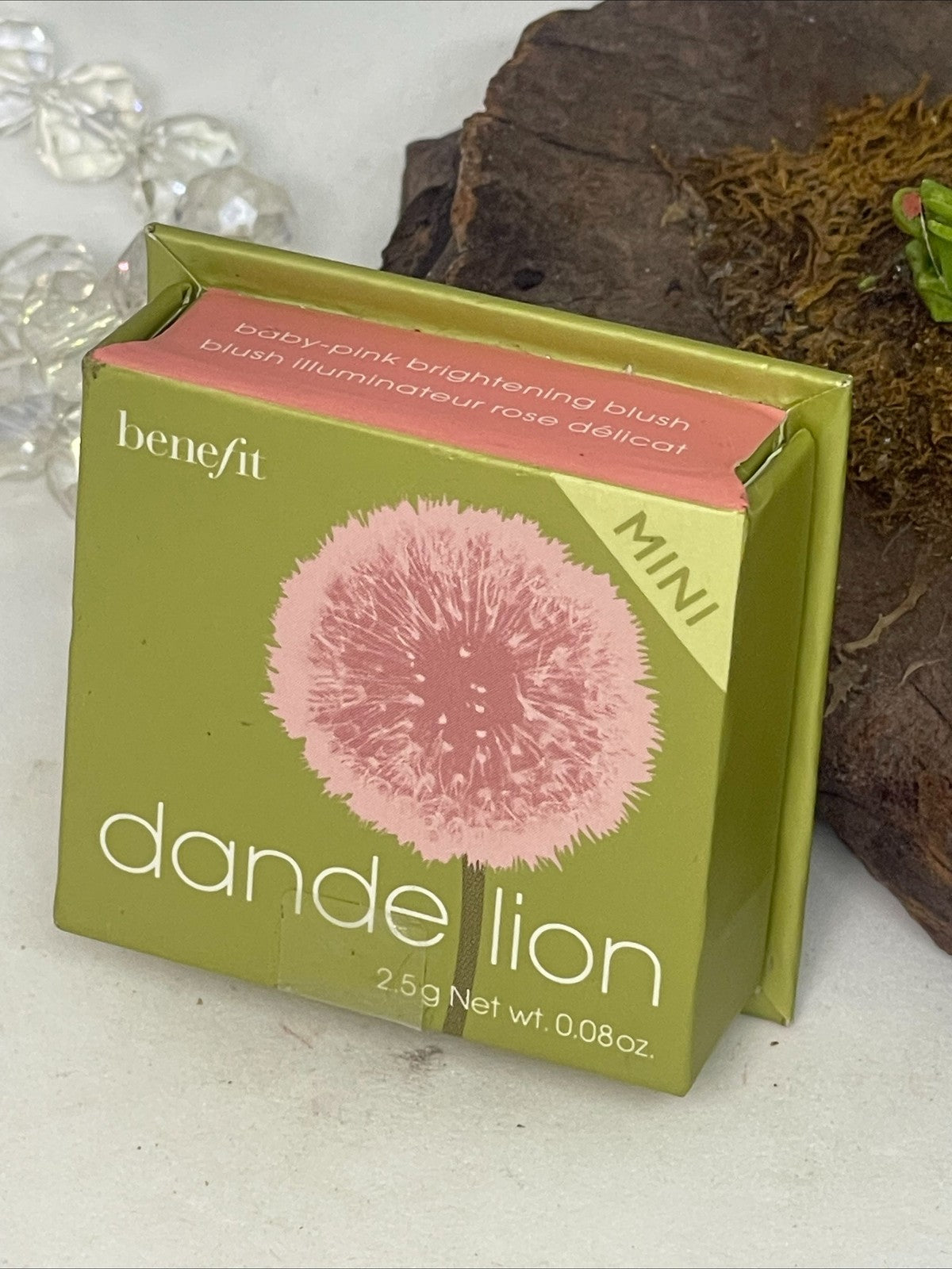 Benefit Dandelion Blush with Brush - Baby Pink, Travel Size, Satin Finish