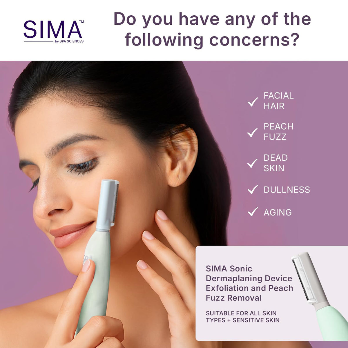Women’s Dermaplane Razor for Painless Facial Exfoliation & Peach Fuzz Removal