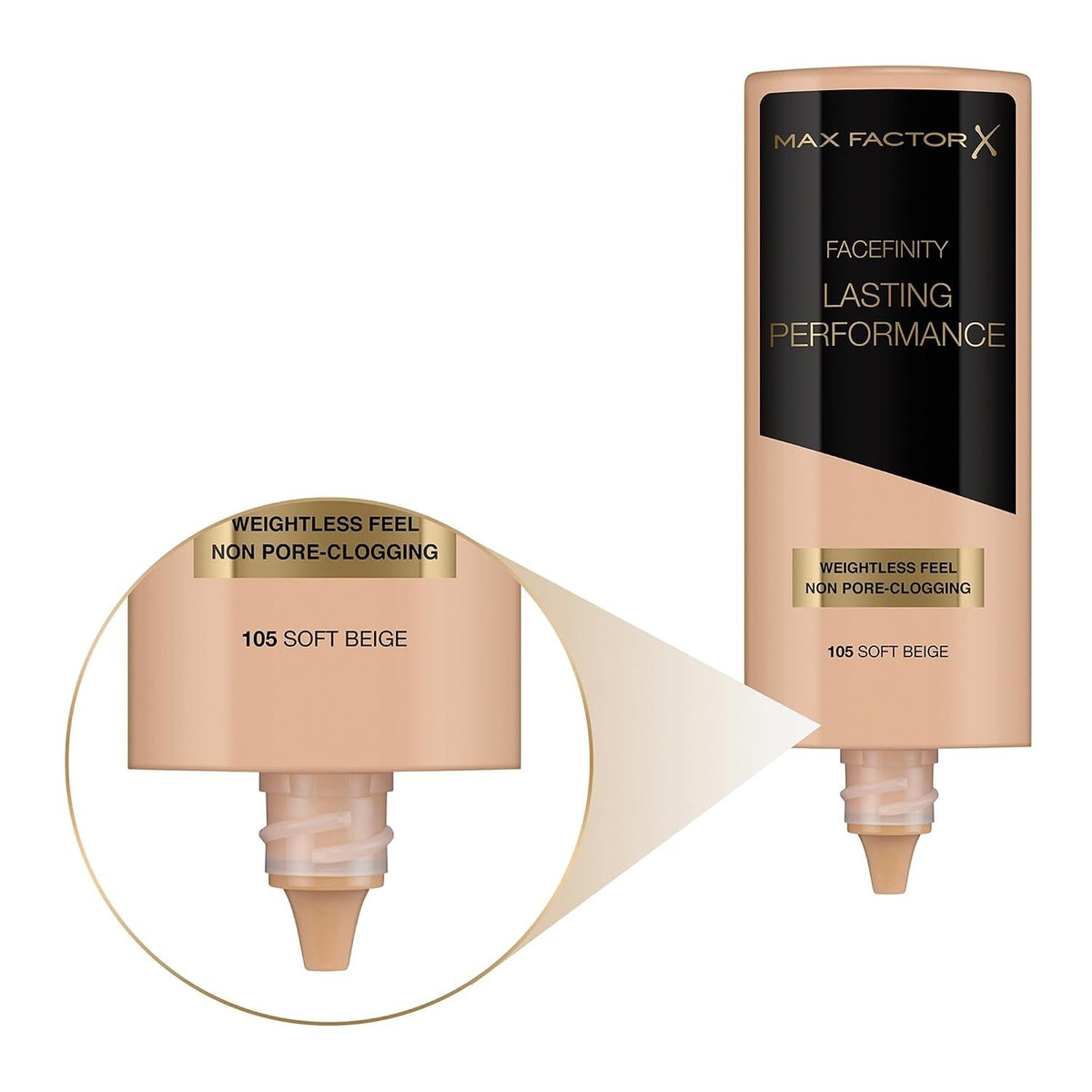 Full Coverage Liquid Foundation - 105 Soft Beige, 1.18 Oz All-Day Wear