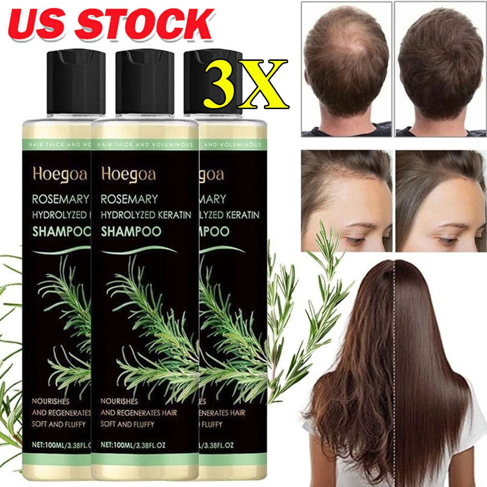 Rosemary Hydrolyzed Keratin Shampoo, Smoothing Cleanser for Dry
