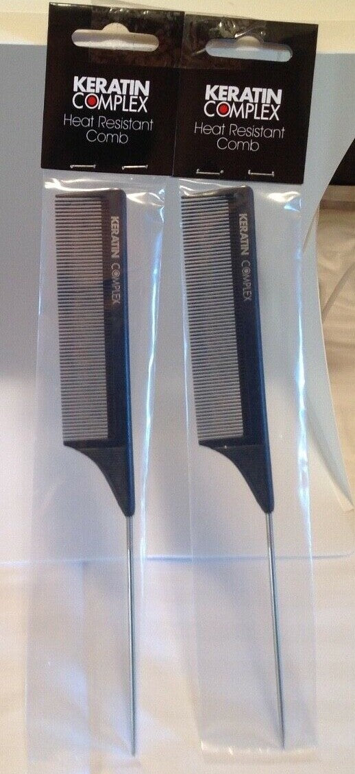 Heat Resistant Metal Tail Comb - 9.25 Inch Hair Styling Tool - Lot of 2