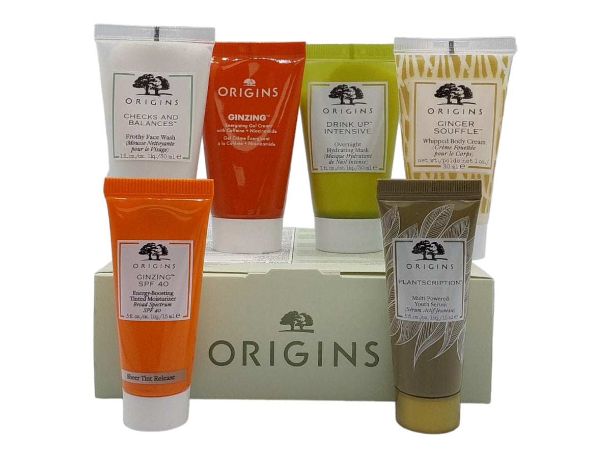 Skincare Gift Set with Serums & Moisturizers - Travel Size 6 Pieces