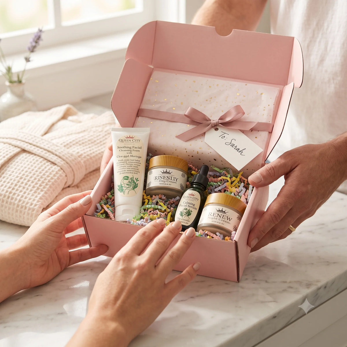 Luxury Self Care Gift Set with Bath, Body & Skincare Products - Handcrafted