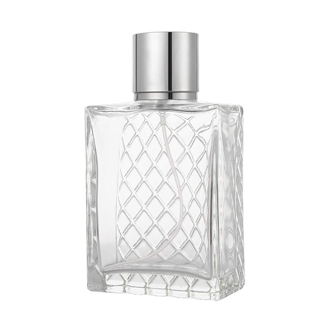 Large 100ml Clear Glass Refillable Perfume Spray Bottle with Fine Mist Atomizer