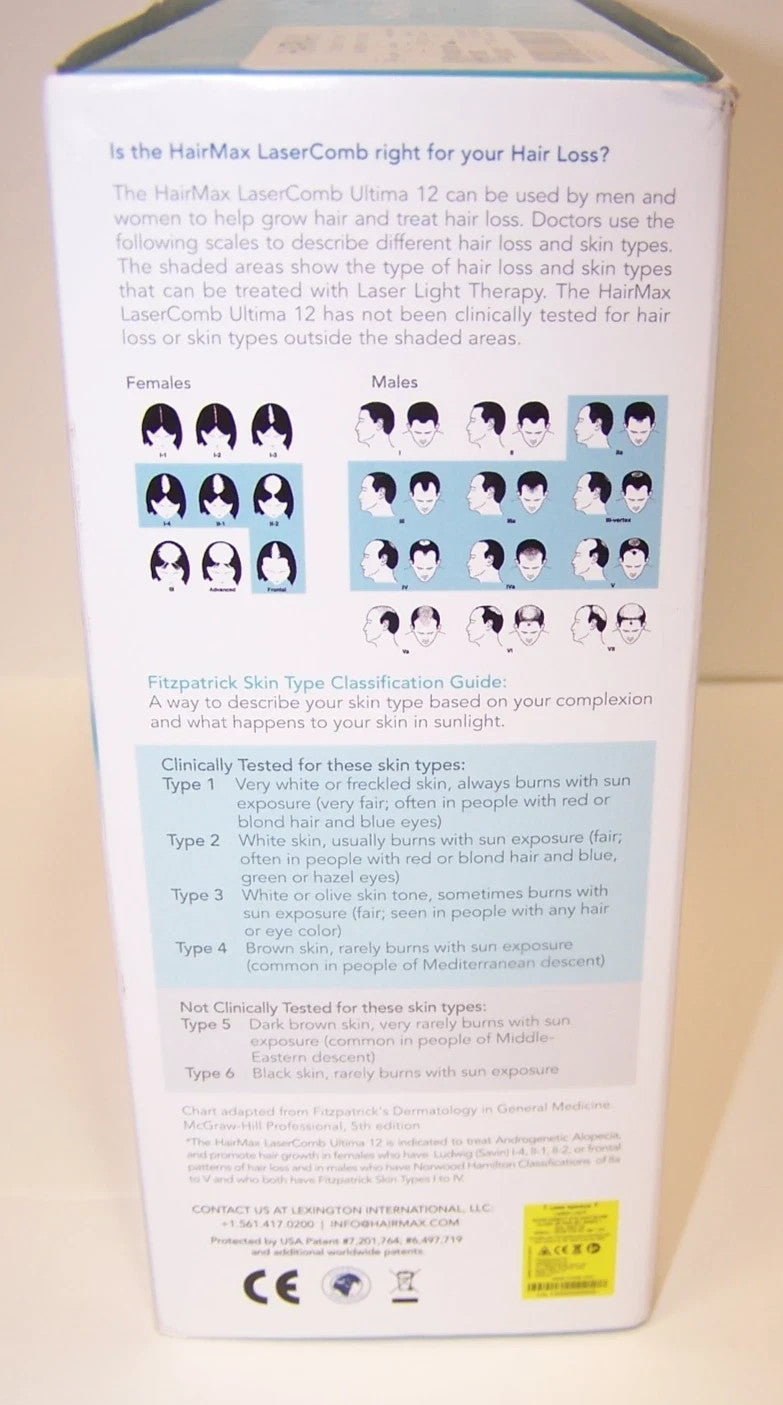Hairmax Ultima 12 LaserComb - Laser Hair Regrowth Device
