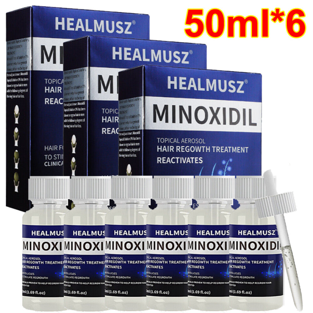 Minoxidil 5% Hair Regrowth Solution for Men & Women - 6 Month Supply