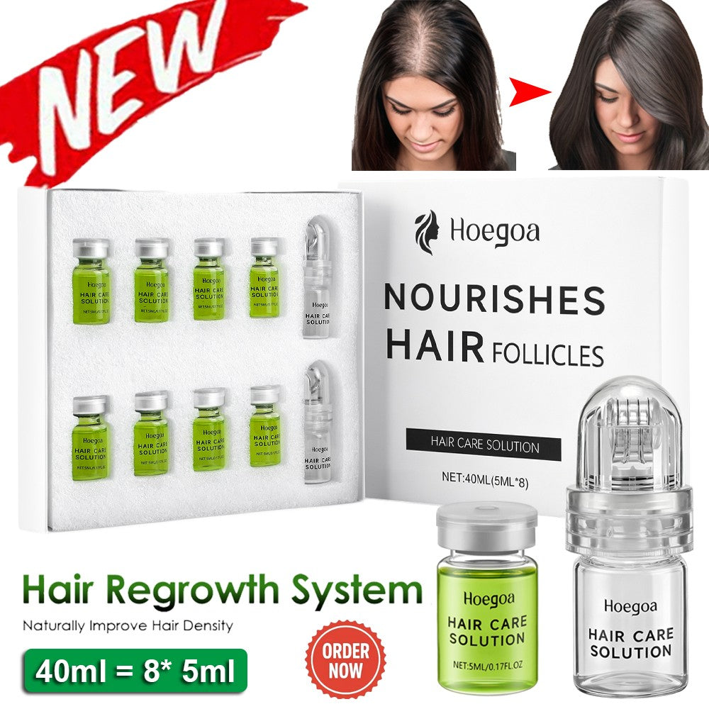 Hair Growth Serum Scalp Treatment Kit with Micro Needle Roller