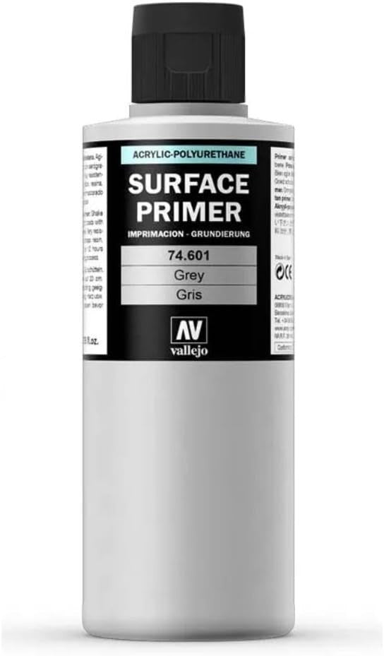 Grey Acrylic Primer 200ml for Models - Quick Drying, Strong Adhesion