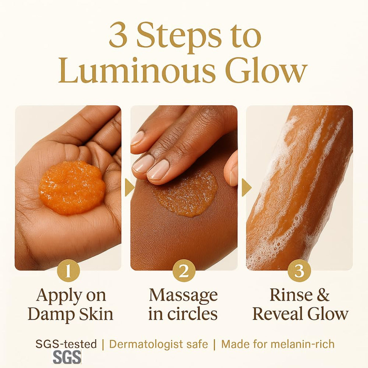 Vitamin C Body Scrub Exfoliating Sugar for Dark Spots Dull Skin 17.9