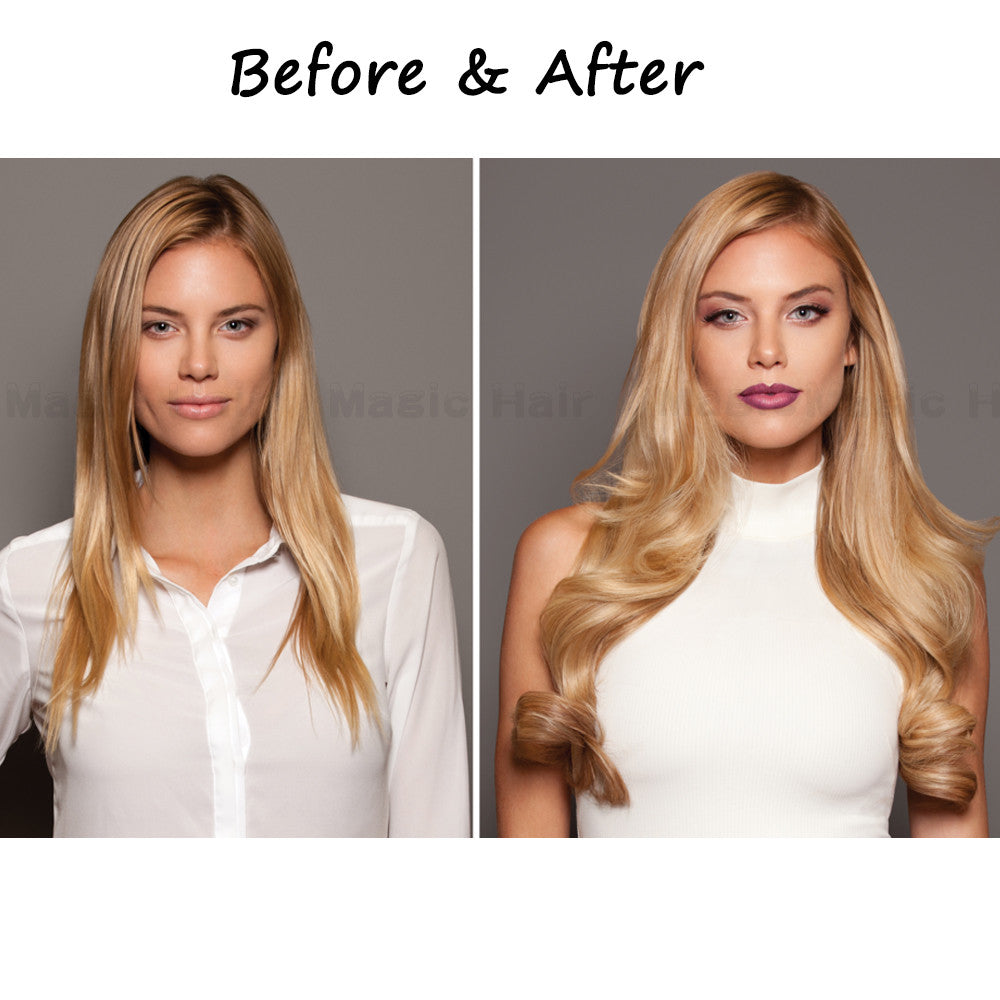 Invisible Clip-In Hair Extensions 100% Remy Human Hair - Full Head 16 Inches