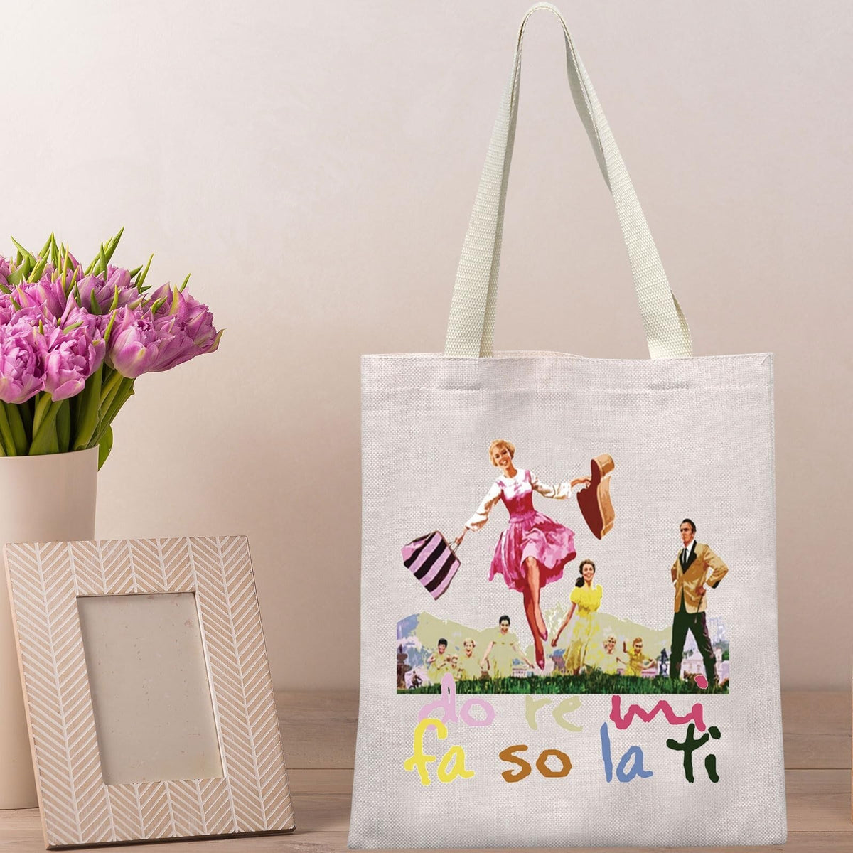 Music-Themed Cosmetic Makeup Bag - Sound of Music Do Re Mi Design