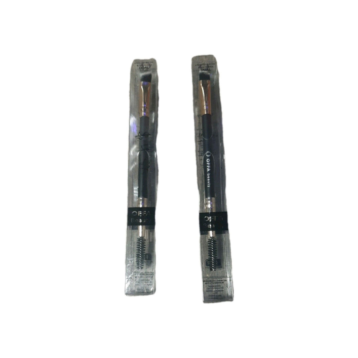 Offa Beauty Angled Brow & Mascara Dual Brush Set - 2 Pieces