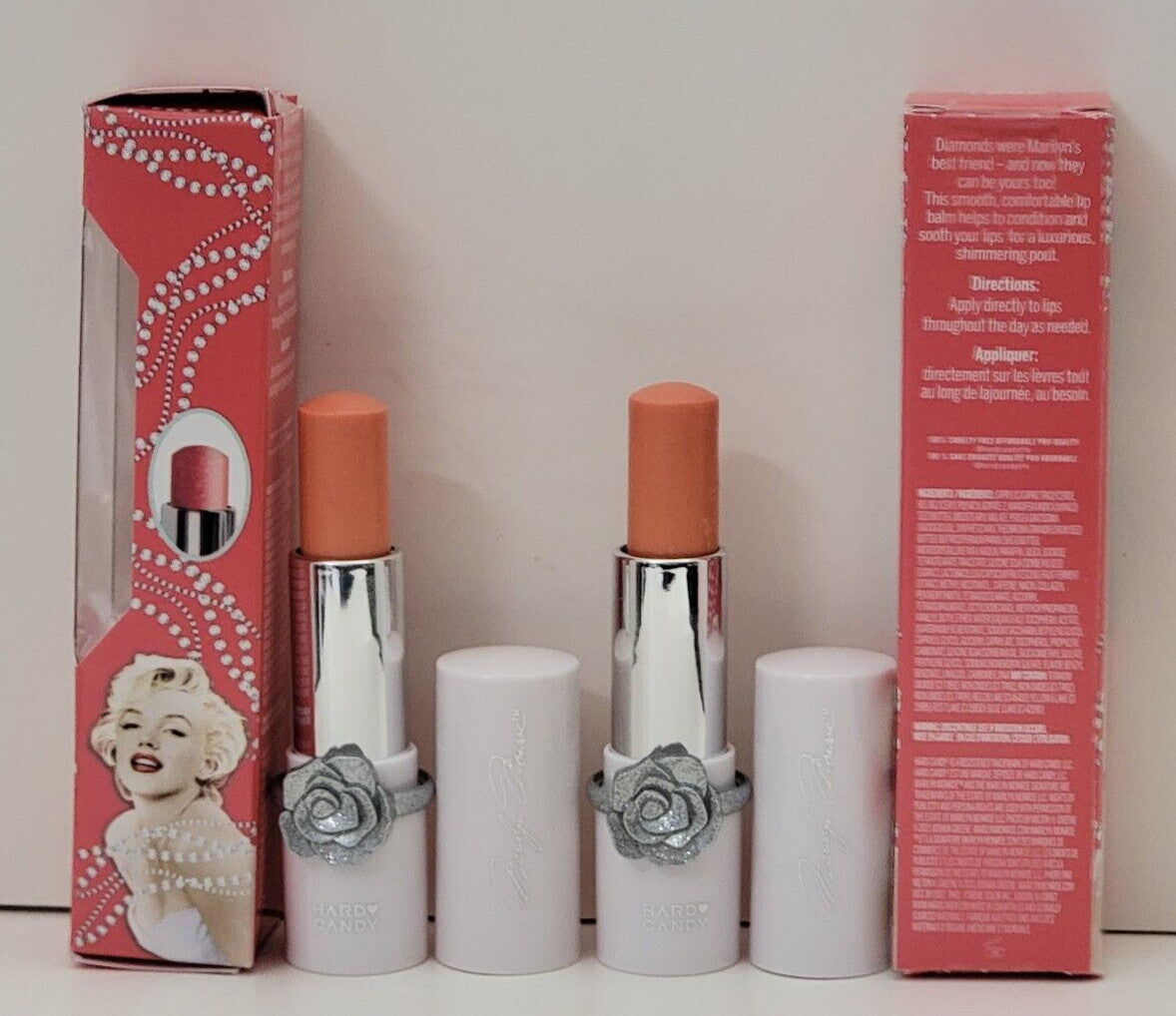 2 Pack Lip Balm Set - Marilyn Monroe Diamond Red Lip Care