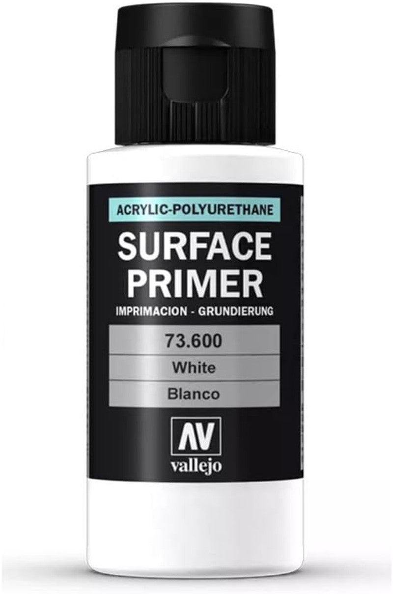 White Acrylic Primer for Airbrushing - 60ml Matte Surface Preparation