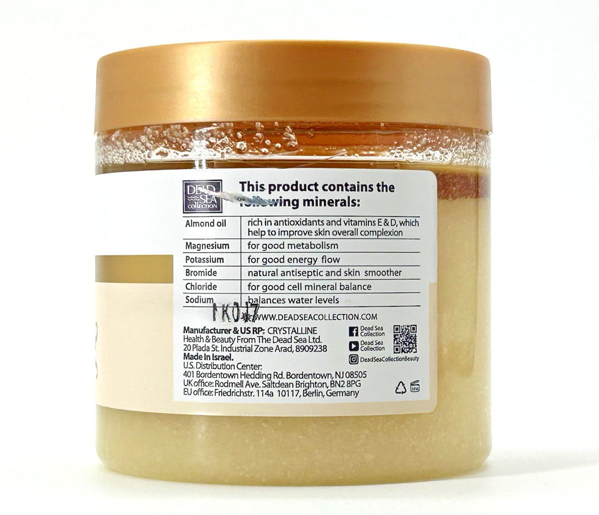 Dead Sea Collection Vanilla Almond Exfoliating Mineral Salt Scrub