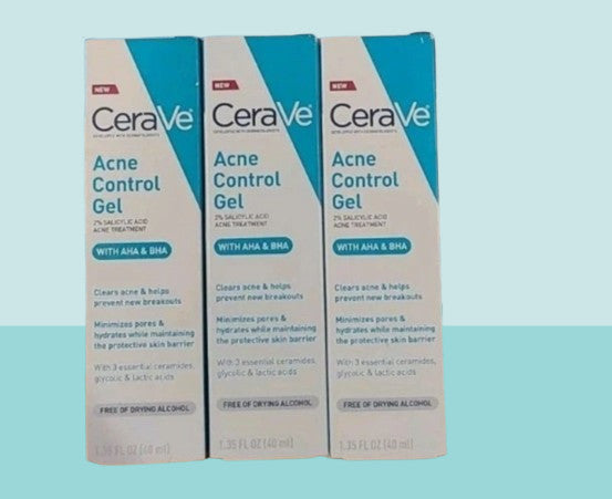 CeraVe Acne Control Gel 1.35 oz - Pack of 3, Clear Skin Treatment