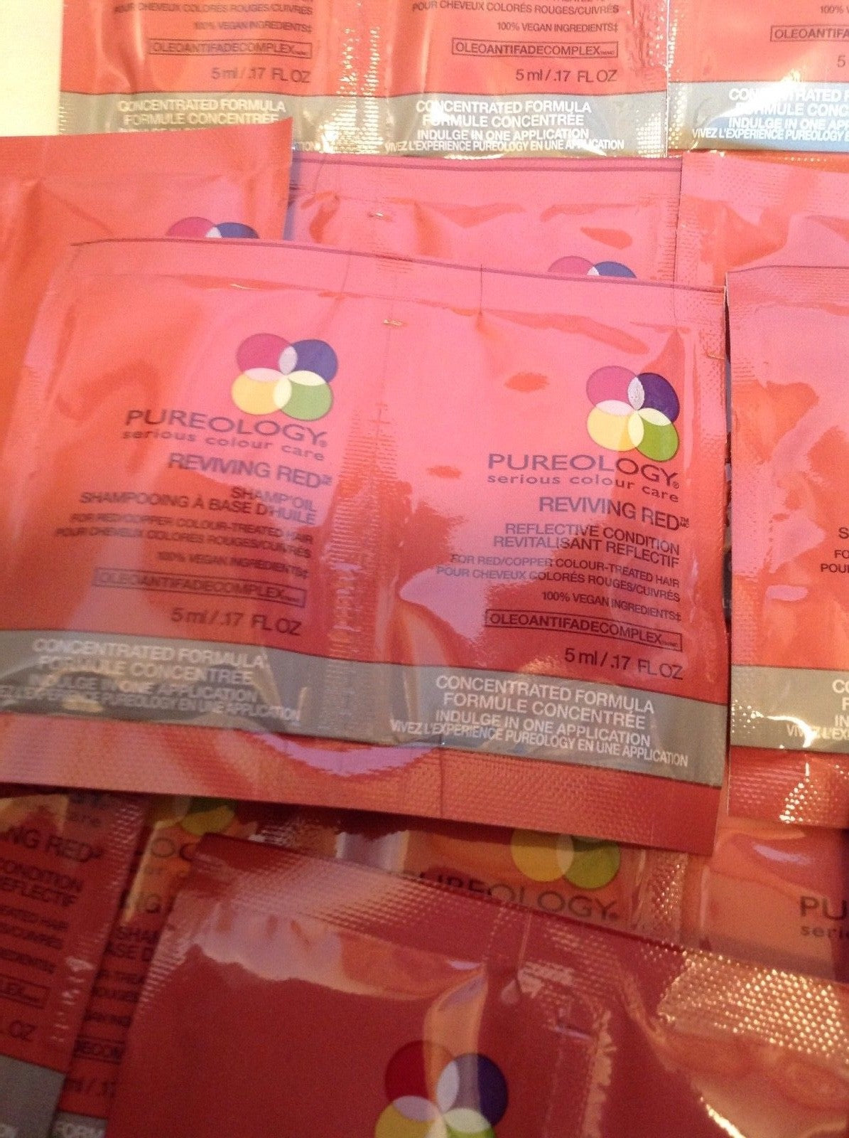Reviving Red Shampoo & Conditioner Sample Pack - 18 Pcs