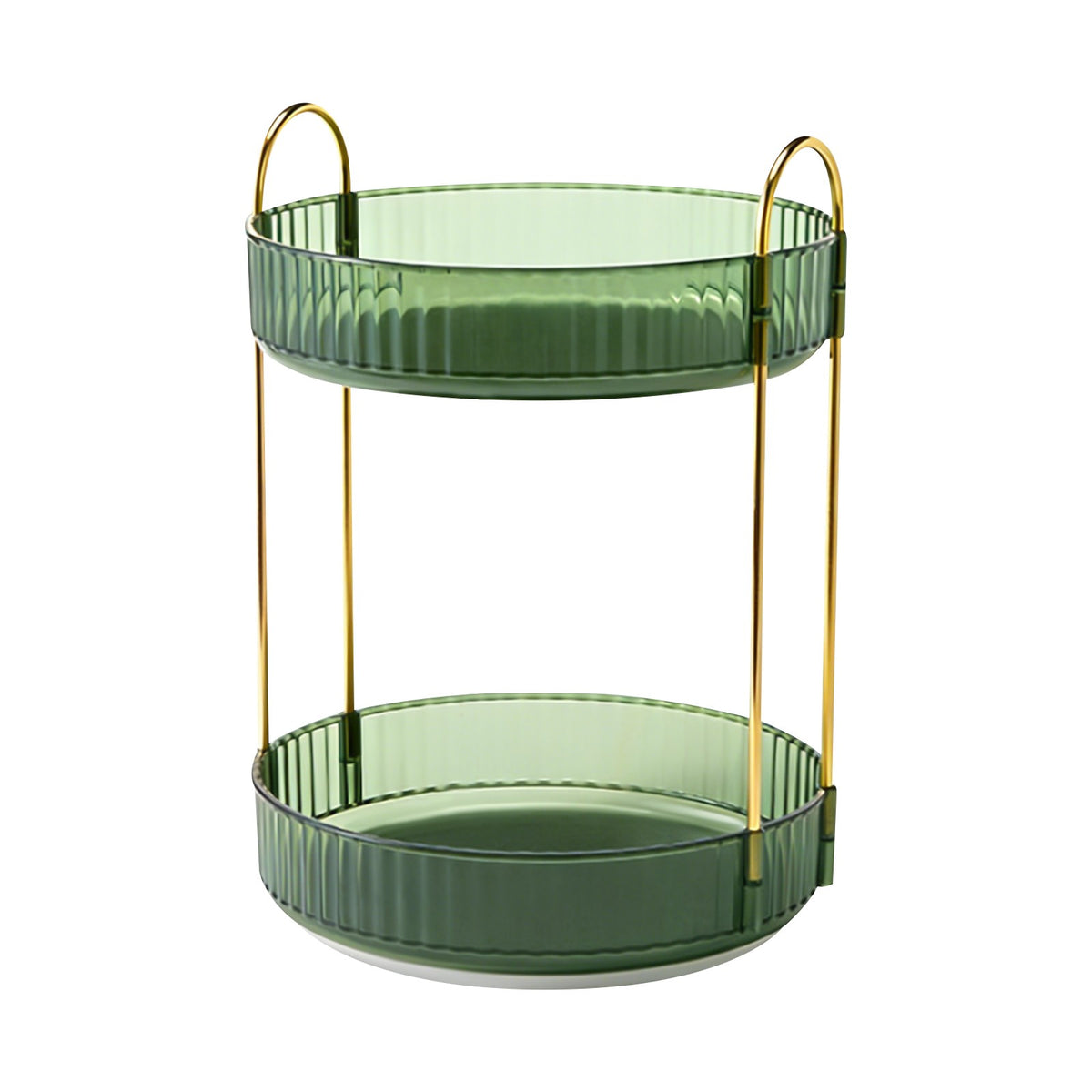 2-Tier Rotating Makeup Organizer for Vanity and Bathroom Storage