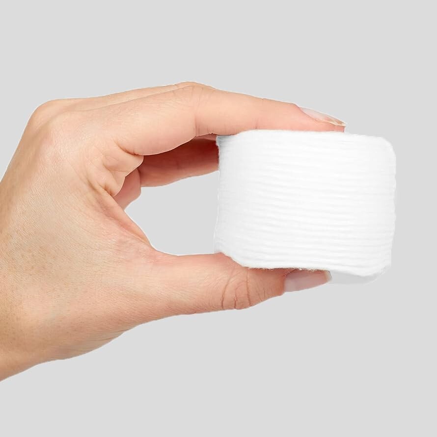 Hypoallergenic Cotton Rounds - 100 Count for Makeup & Skincare