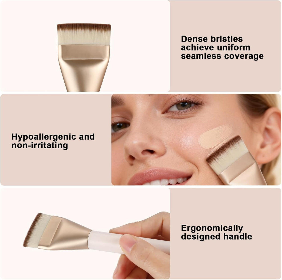 Flat Foundation Brush for Liquid Makeup - Precise Spatula Face Brush