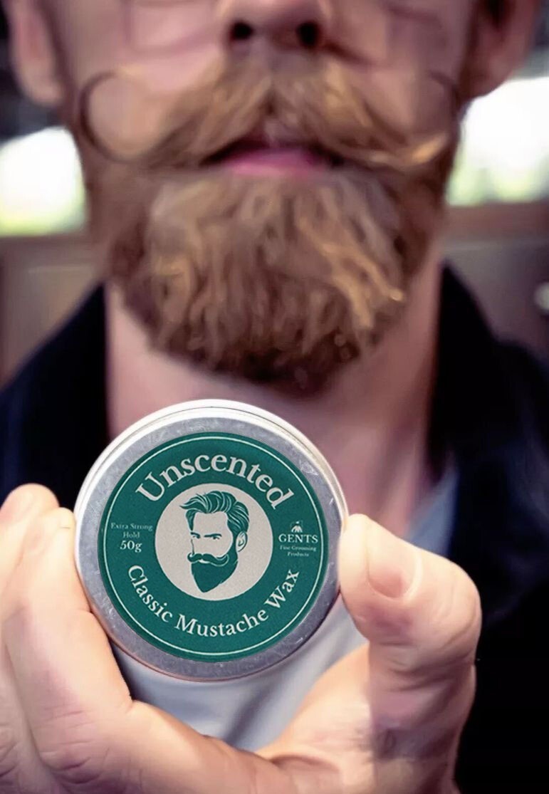 Strong Hold Mustache Wax Tin 1.7Oz Fragrance-Free Travel Grooming