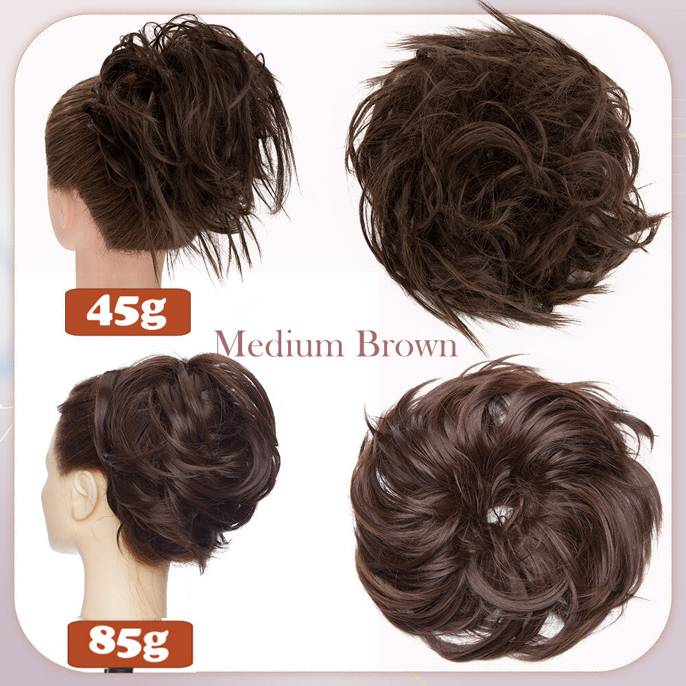 Large Messy Bun Hair Extension Wrap - Thick, Natural Look, Adjustable Updo
