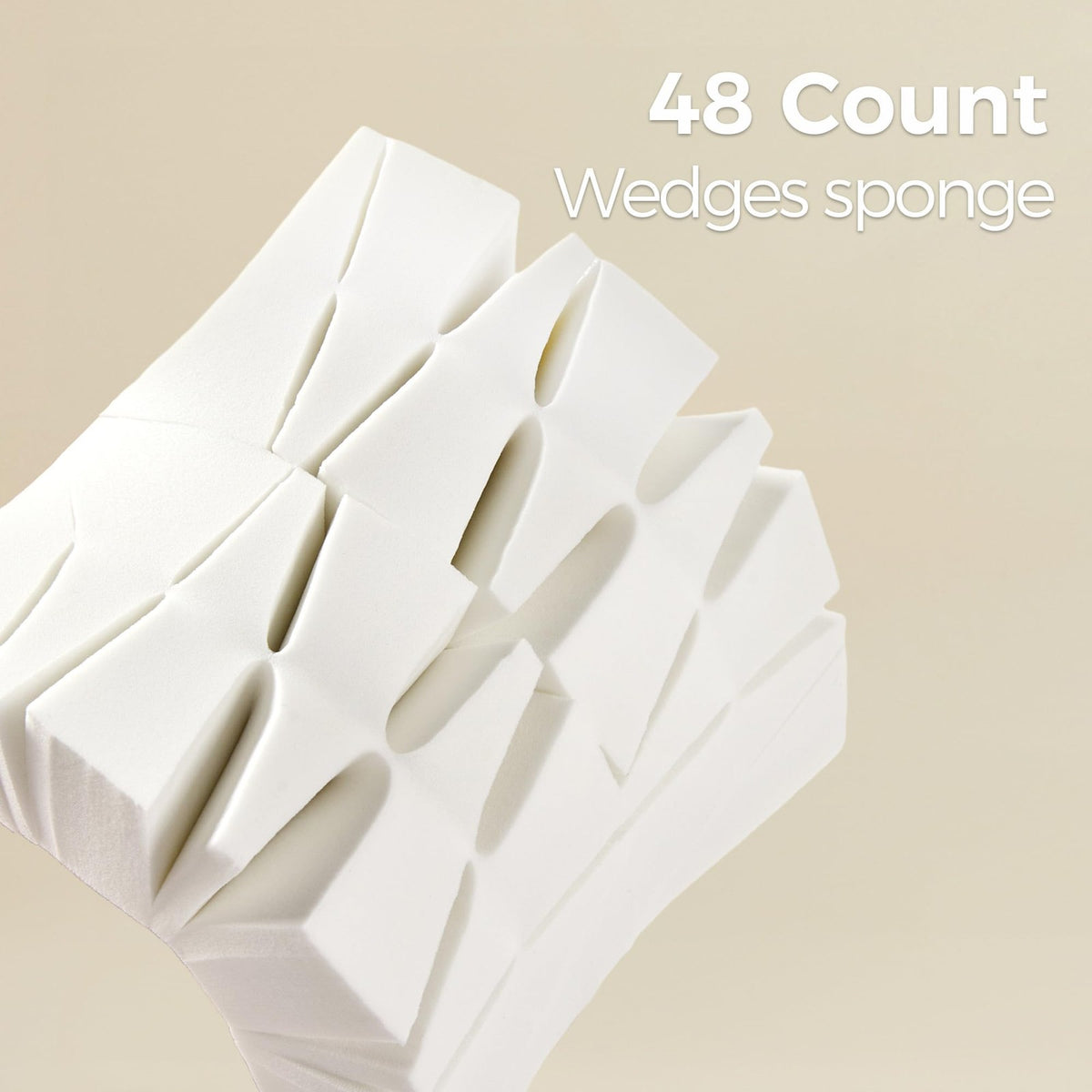48 Pack Triangle Makeup Sponges - Flawless Foundation & Blending Tools