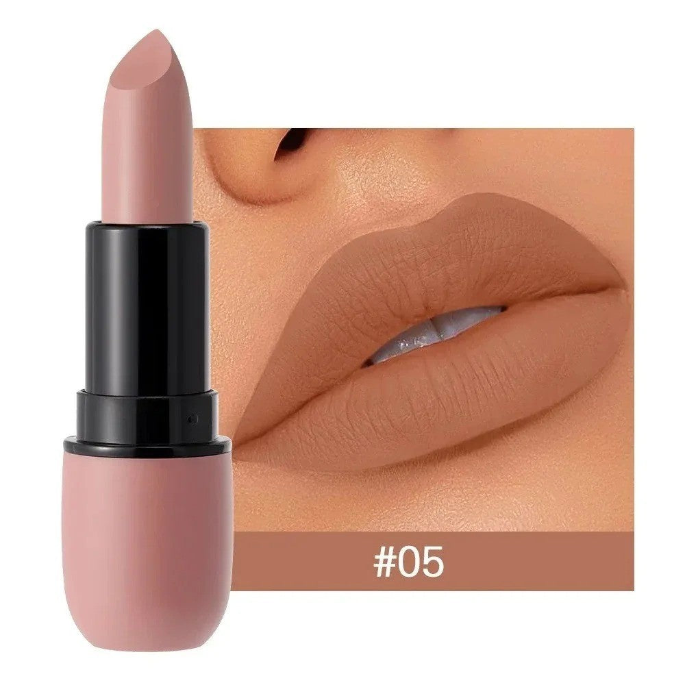 Matte Lipstick 6-Color Set Long-Lasting Waterproof Lip Color Velvet Finish