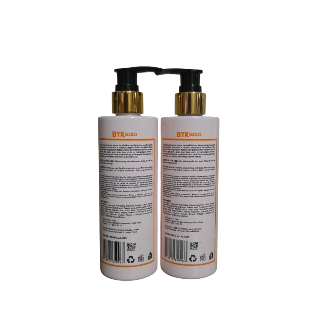 2pcs Carrot Papaya Face & Body Milk - Egyptian Milk Extract, 300ml