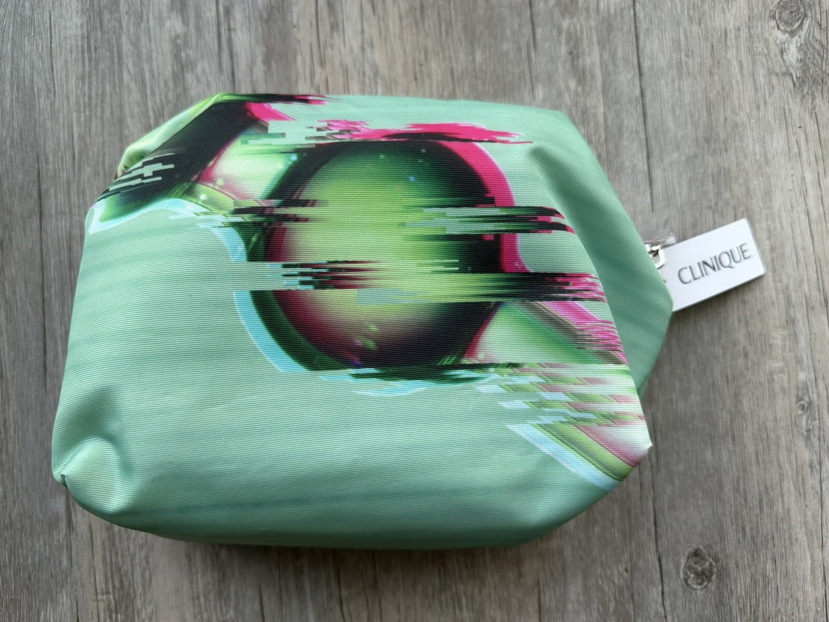 Clinique Green Cosmetic Bag for Sale – Travel Makeup Organizer