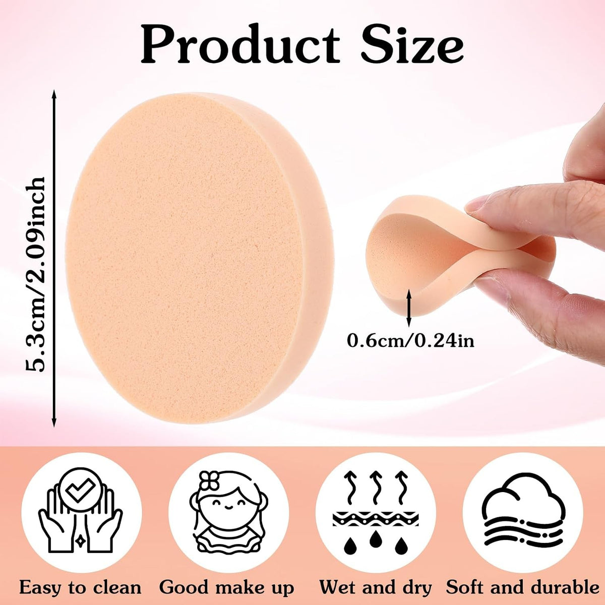 12 Pcs Reusable Makeup Sponges for Liquid Foundation and Blending