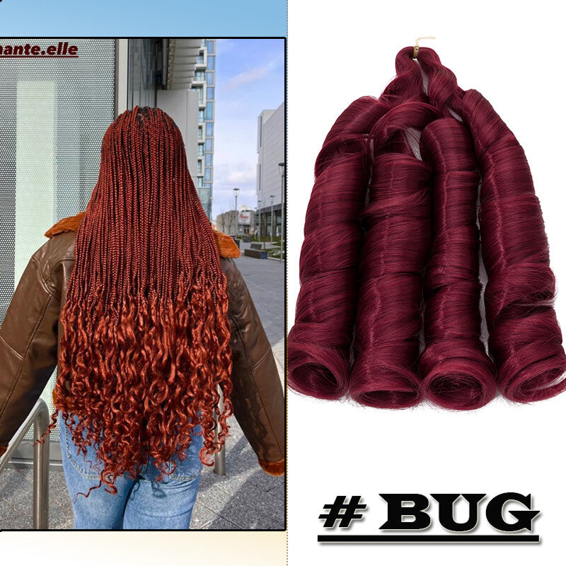 Curly Braiding Hair 24" Wave French Curls Synthetic Extensions