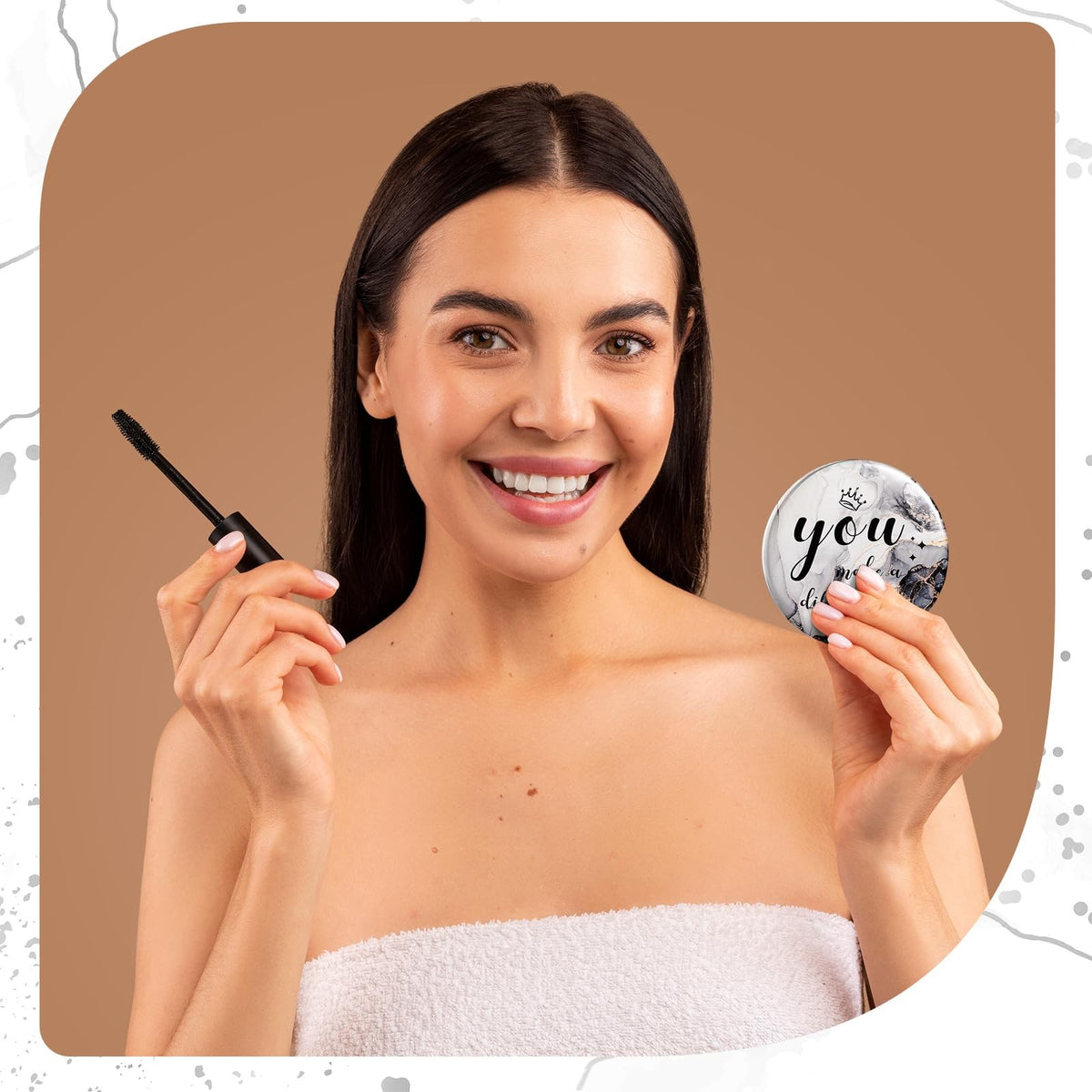 Bulk 100 Pcs Black Compact Mirrors for Makeup & Gifting - 2.76 Inch