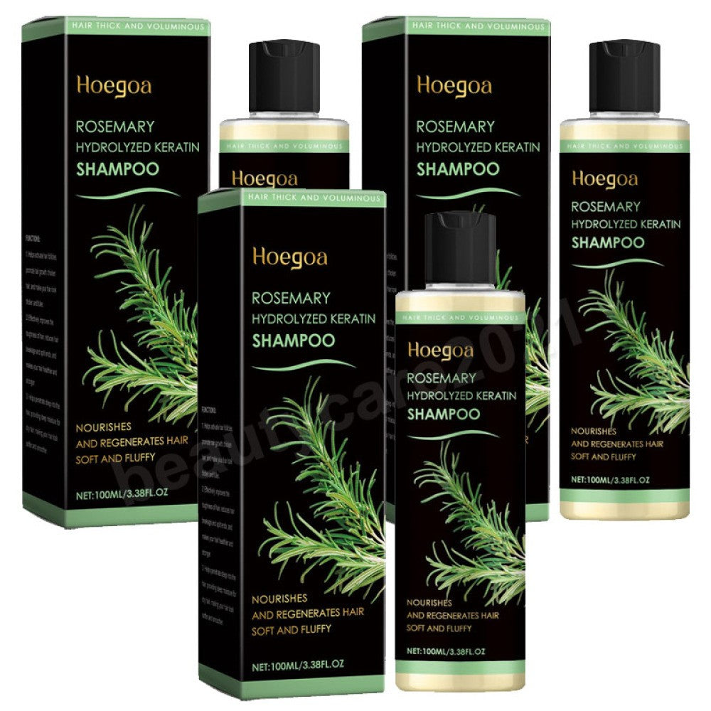 Organic Rosemary Hair Growth Shampoo with Hydrolyzed Keratin - Thicker, Stronger Hair