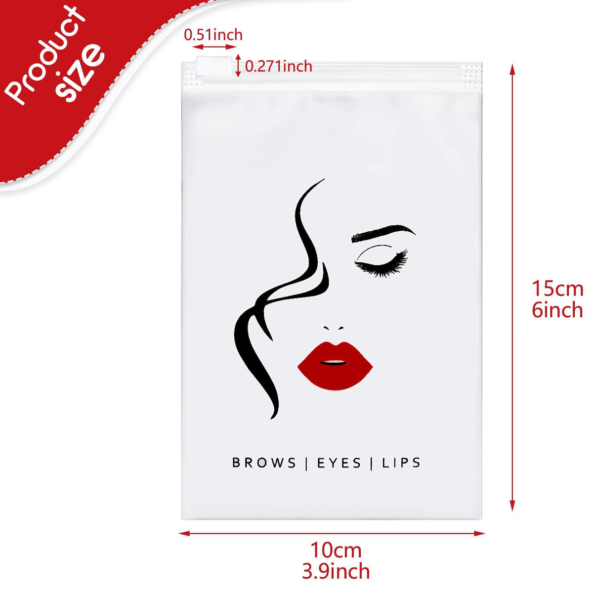 Transparent Eyebrow Microblading Aftercare Bags - 100 Pack