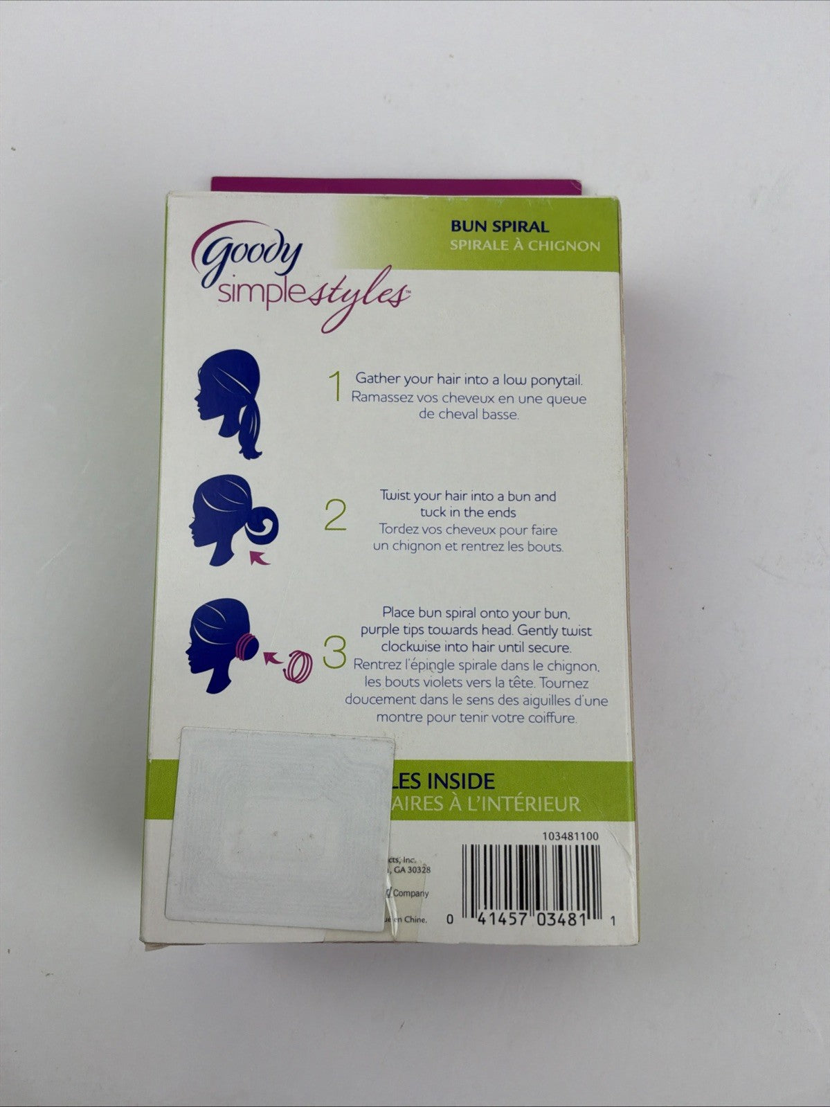 2 Pack Goody Simple Styles Bun Spiral Dark Hair