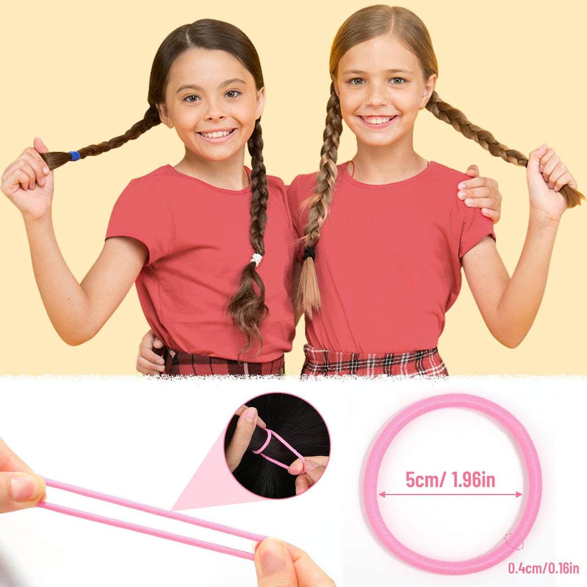 Anezus 200 Pcs Hair Ties for Women Girls Elastics Bands Ponytail Holde