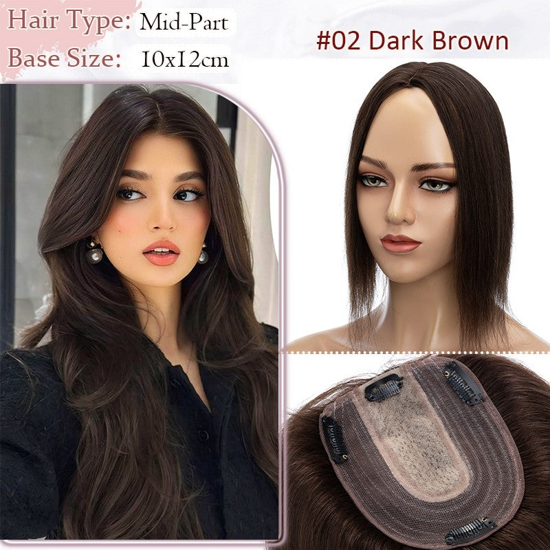 Women Clip-in Hairpiece for Hair Loss & Volume - 100% Remy Human Hair