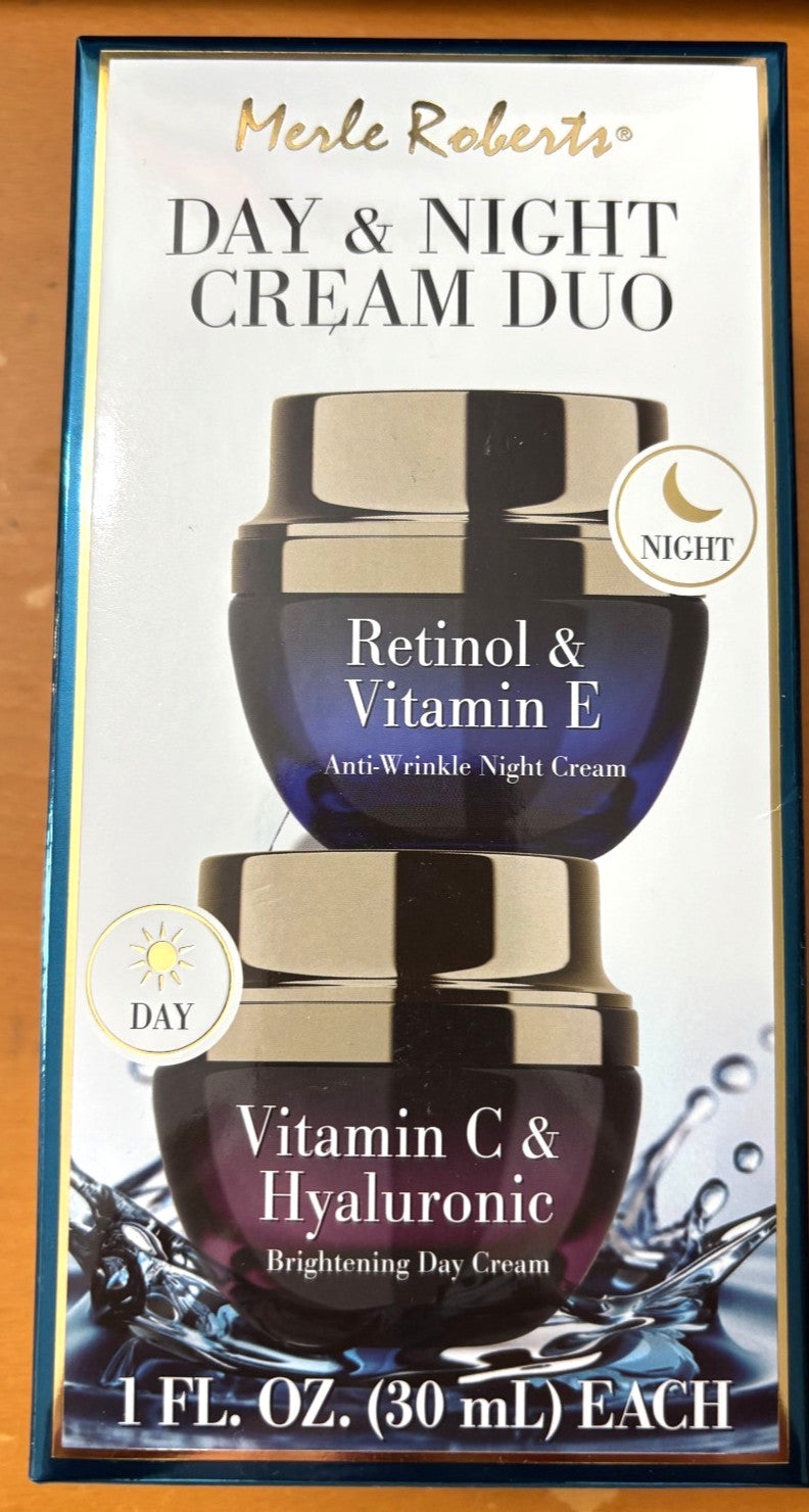 Retinol Vitamin C Hyaluronic Acid Day & Night Cream Duo Set - 1 Fl Oz Each