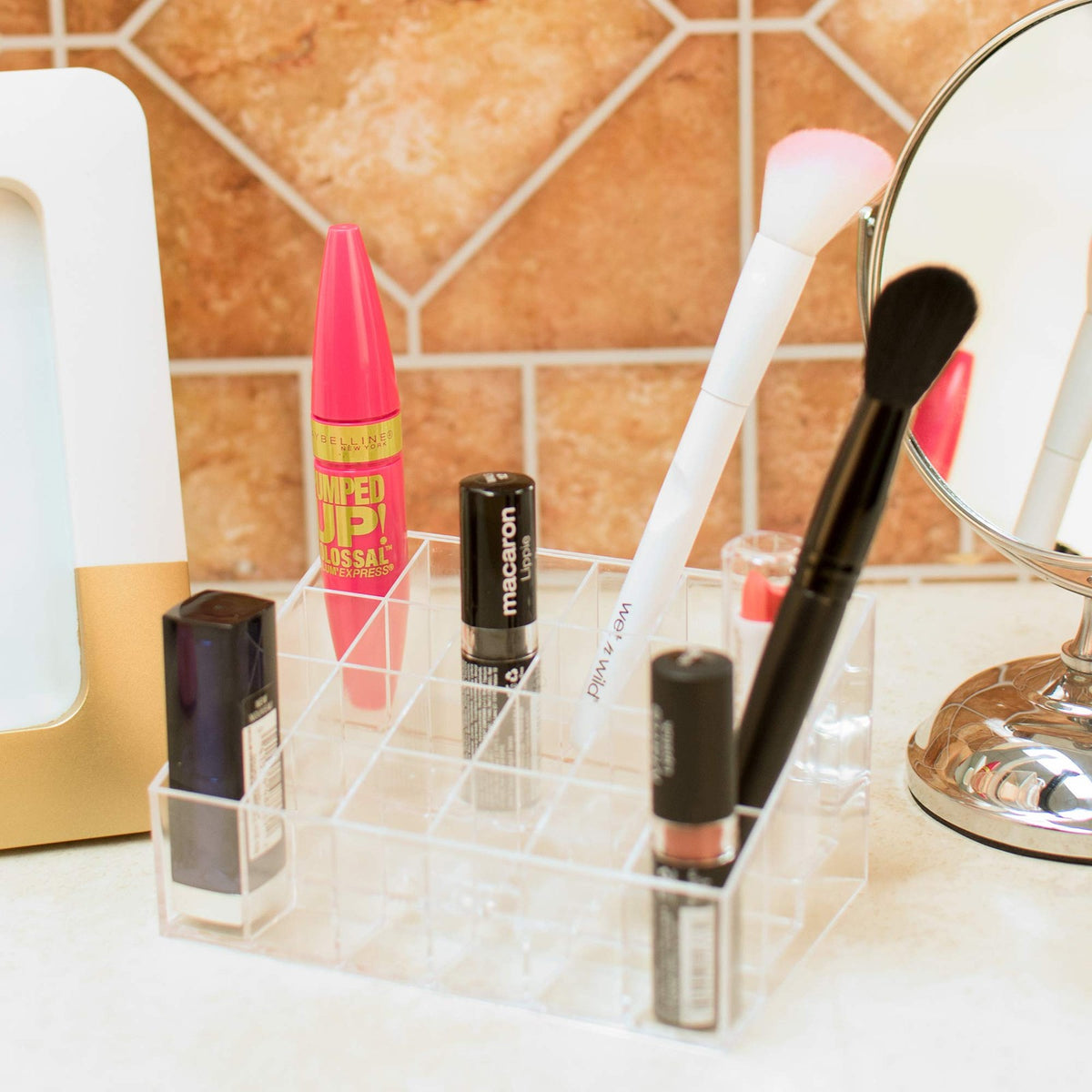 Transparent Makeup Organizer with Multiple Compartments - Clear Cosmetic Storage Box
