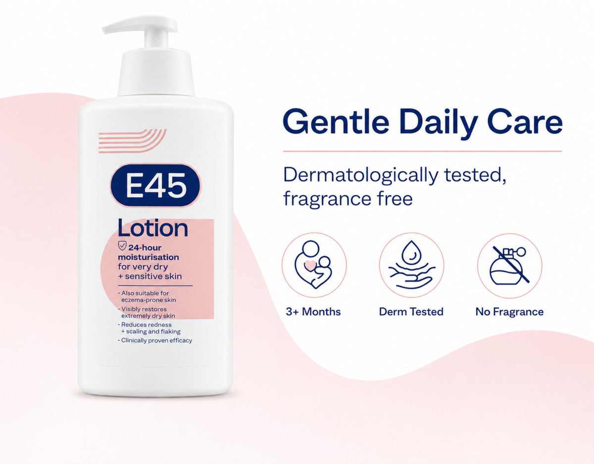E45 Lotion 500ml Intensive Moisturizer Dry Skin - 5 Pack