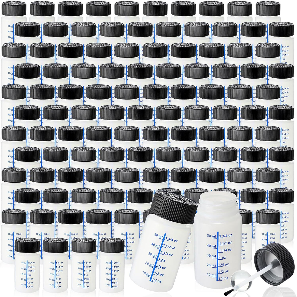 30 Pcs Touch Up Paint Bottles with Brush & Lid - 2oz Reusable Containers