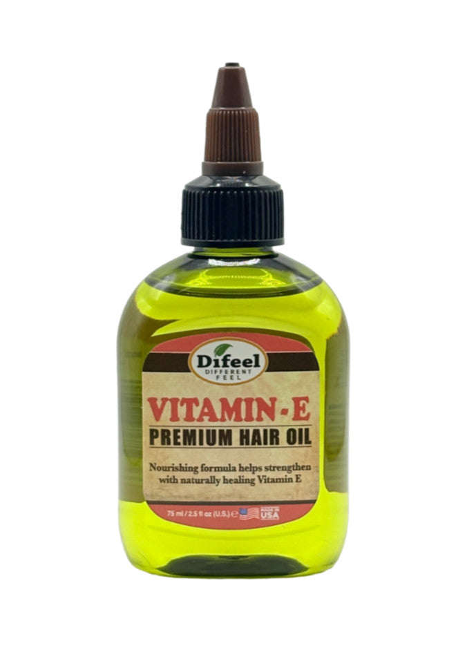 Natural Hair Oil with Vitamin E - Moisturizing & Strengthening 2.5oz (Pack of 2)