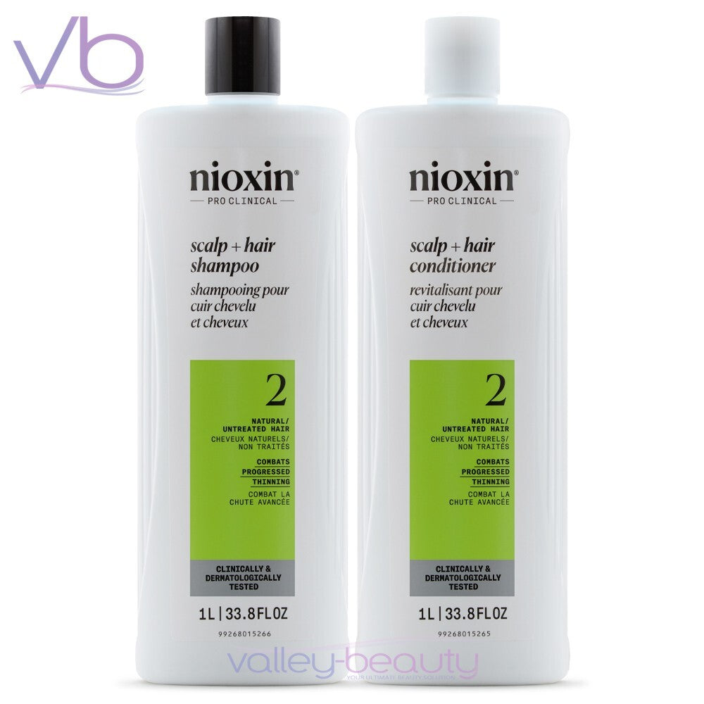 NIOXIN System 2 Shampoo + Conditioner Combo | Natural Hair,