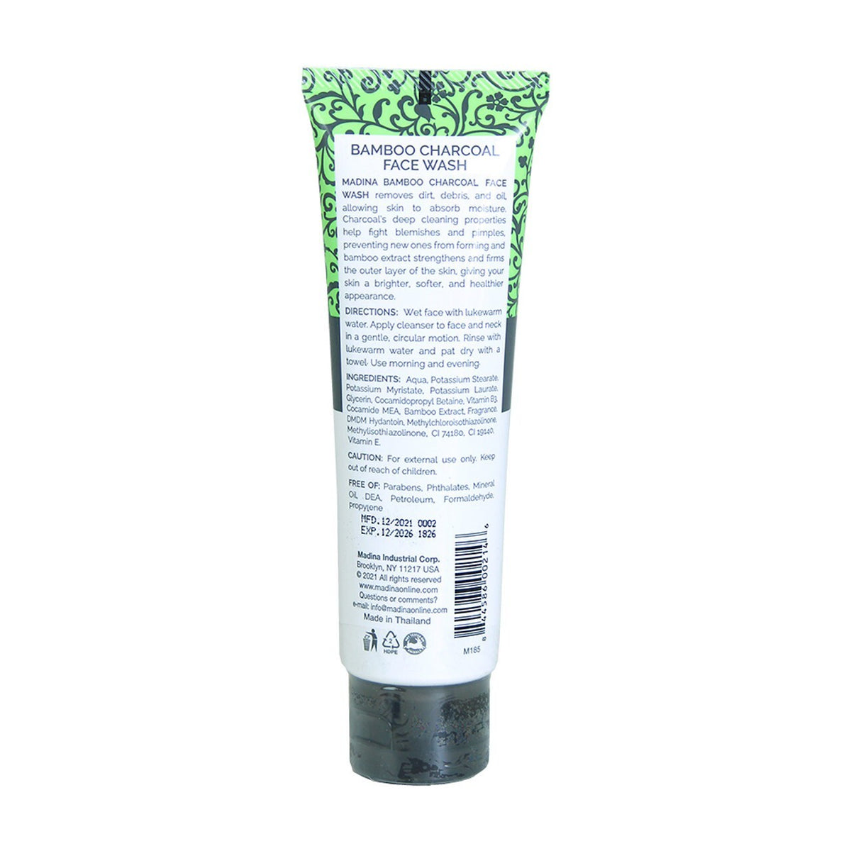 Bamboo Charcoal Face Wash for Oily Skin - Detox & Deep Clean 100mL Pack of 2