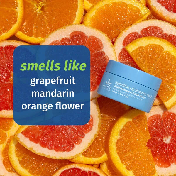 Hydrating Lip Sleeping Mask with SPF 15 - Citrus Flavor, Vegan, 0.70 oz