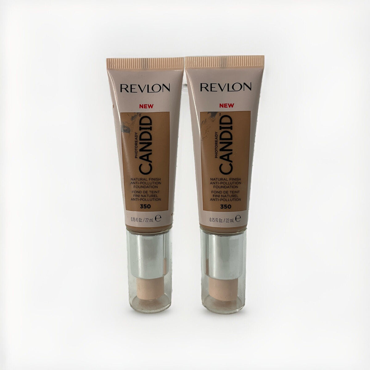 2 Pack Revlon PhotoReady Candid Anti-Pollution Foundation #350 Tan 0.75oz - New