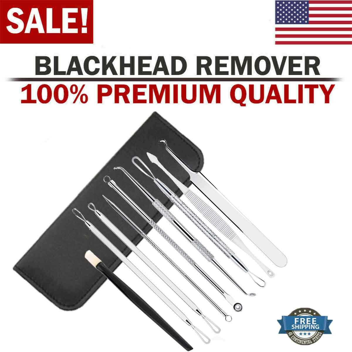 Blackhead Remover Tool Kit - 9 Pcs Acne & Comedone Extraction Set